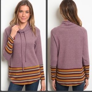 Pretty lilac striped top. So soft! Boutique